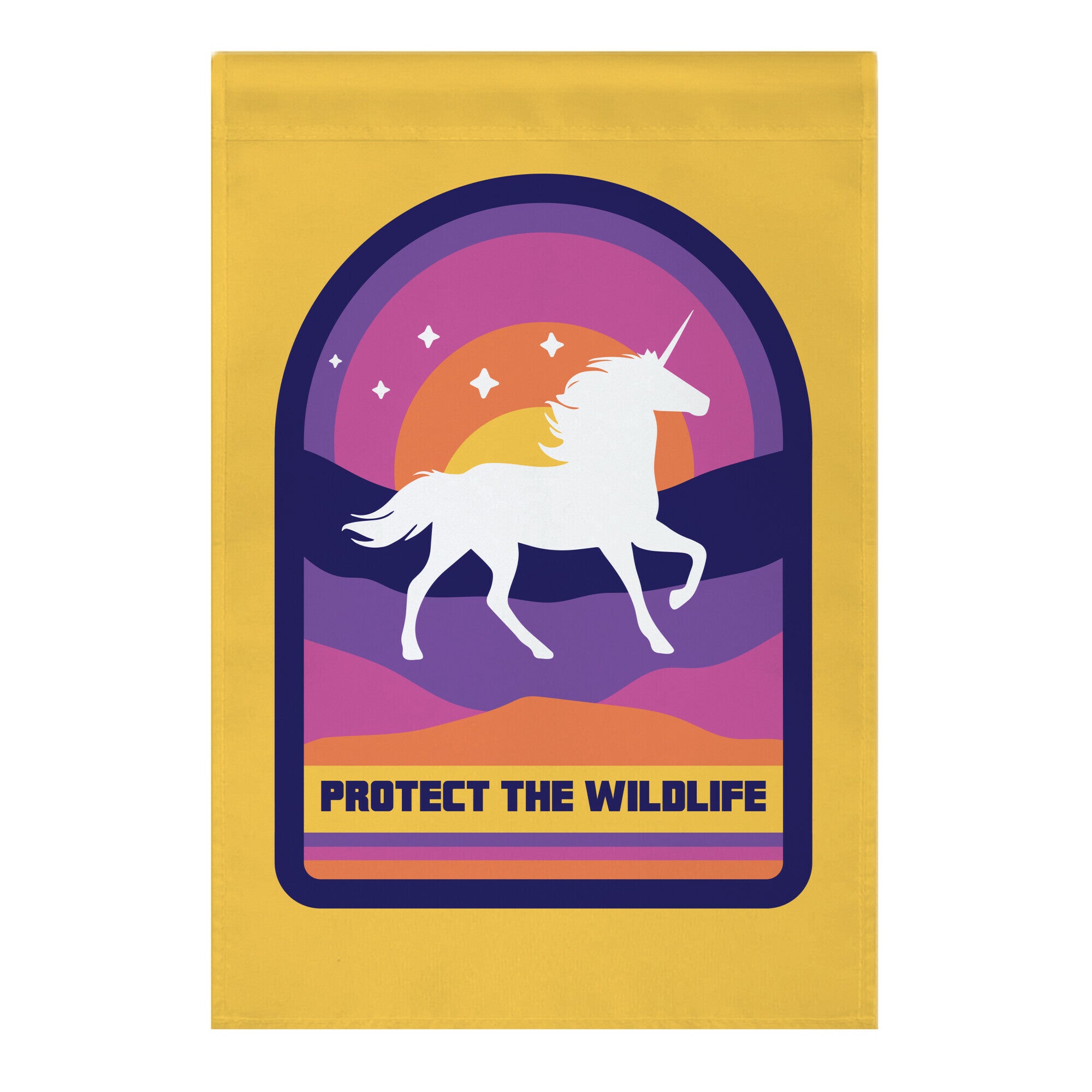 Protect The Wildlife (Unicorn) Garden Flag